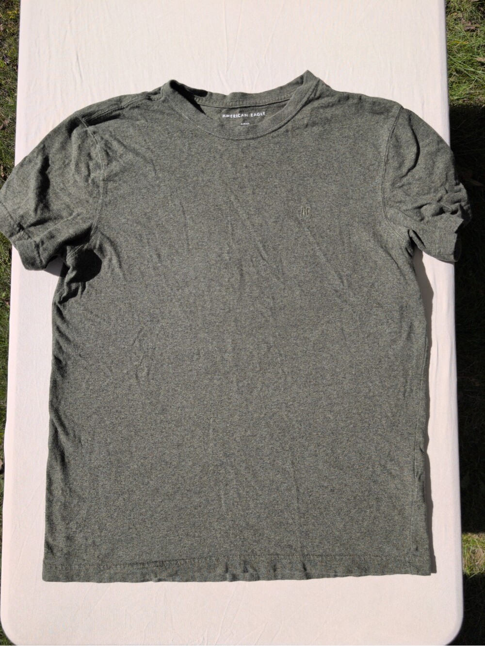 American Eagle Super Soft Standard Fit T-Shirt Mens L Green Tee GUC